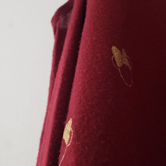 Disney Cold Shoulder Red & Gold Mickey Mouse Top - Picture 7 of 7